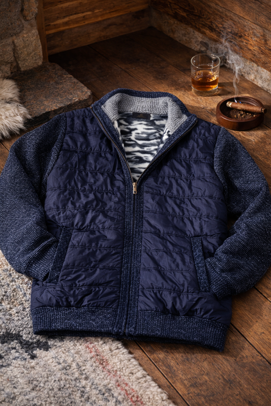 Lestaro wool cardigen navy blue