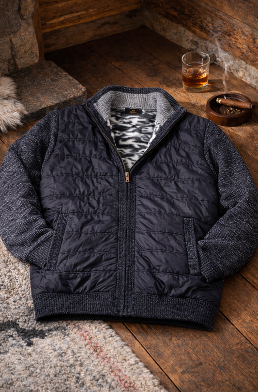 Lestaro cardigen wool dark grey